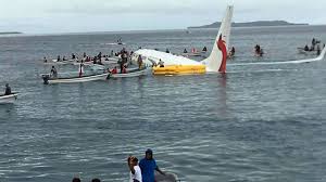 Passengers safe after Air Niugini flight crashes into sea in Micronesia