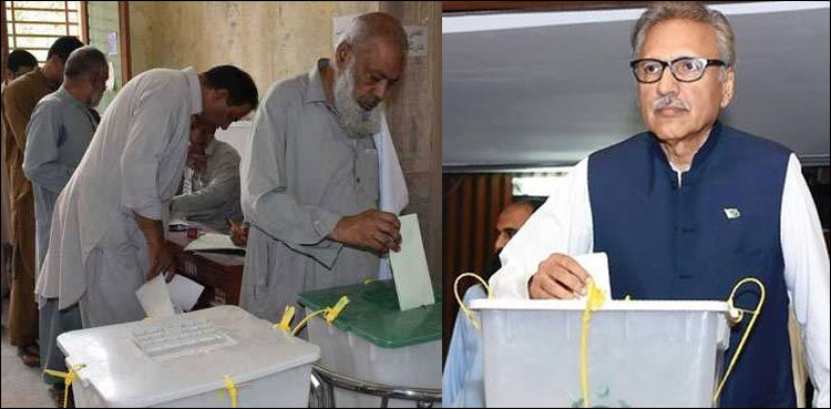 President Alvi casts vote on his own vacated seat in DHA Phase-II