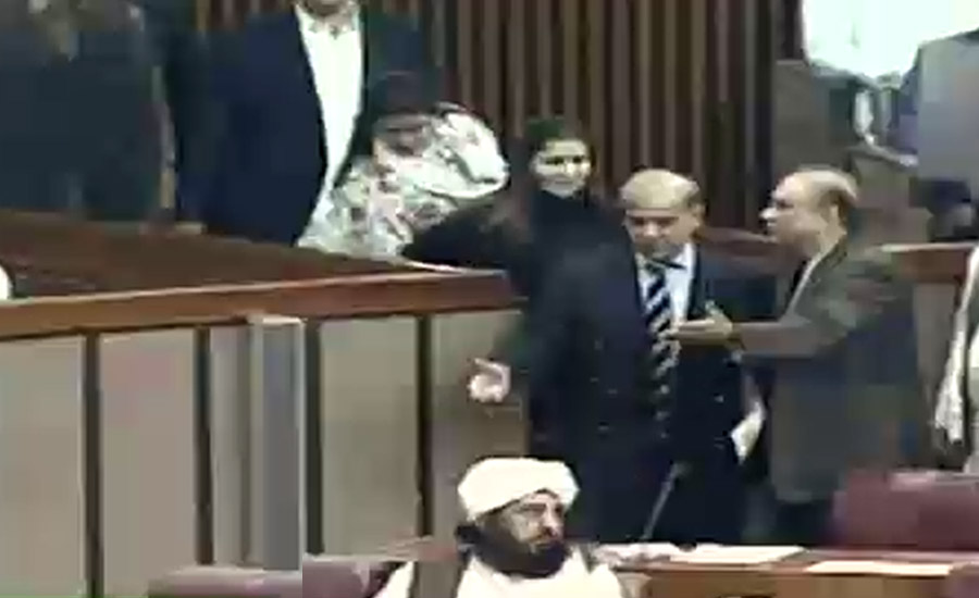 Shehbaz, Zardari enter together in NA session