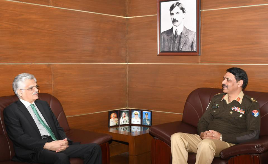 PEMRA Chairman Saleem Baig calls on DG ISPR Maj Gen Asif Ghafoor