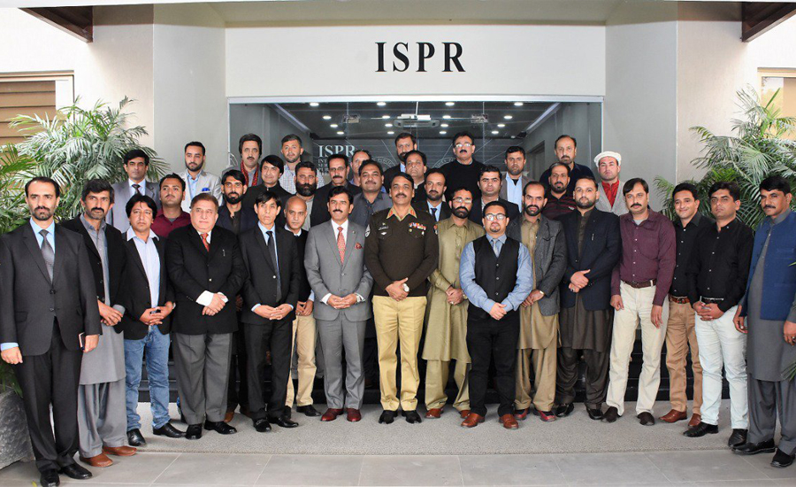 Journalists’ delegation from Gilgit-Baltistan, AJK & Hazara visit ISPR