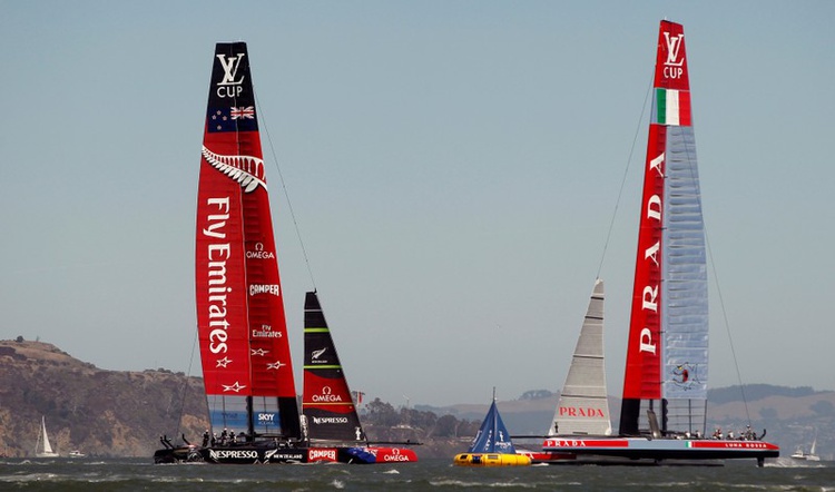 America's Cup crews hone 'flying' AC75 class on and off water