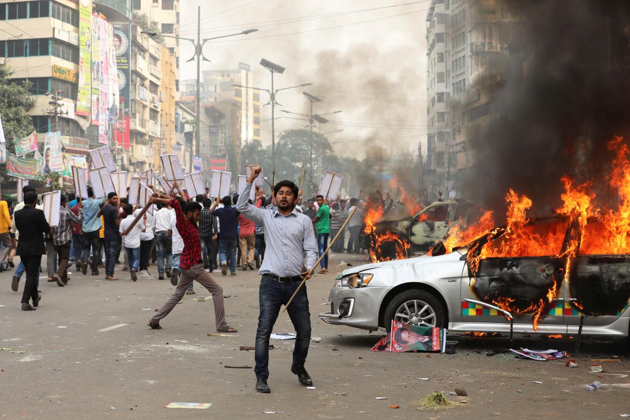 Two dead, dozens injured in Bangladesh clashes as election nears