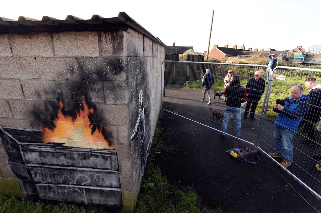 Banksy gifts Welsh steel town a white Christmas attraction