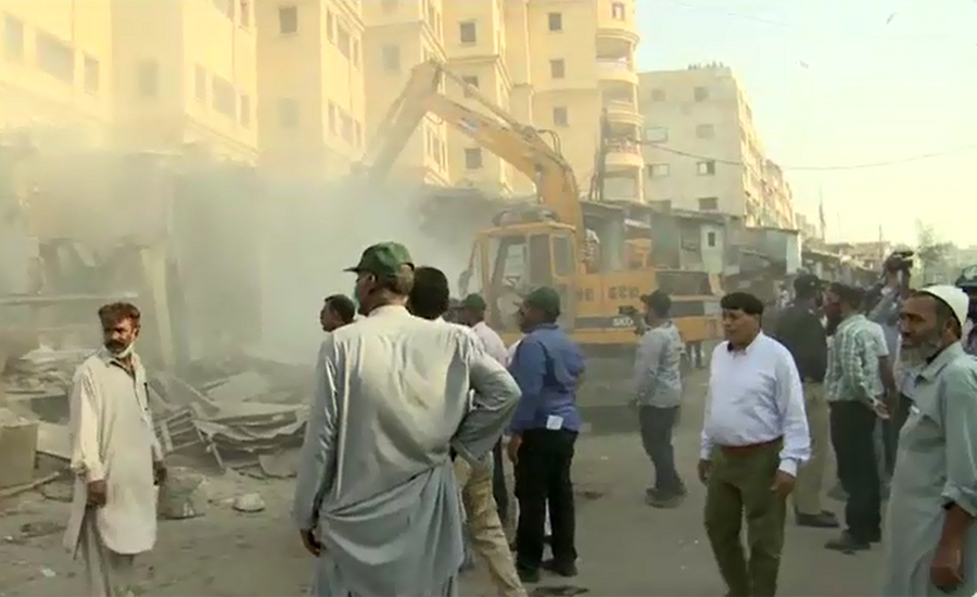 Anti-encroachments operation continues in Karachi