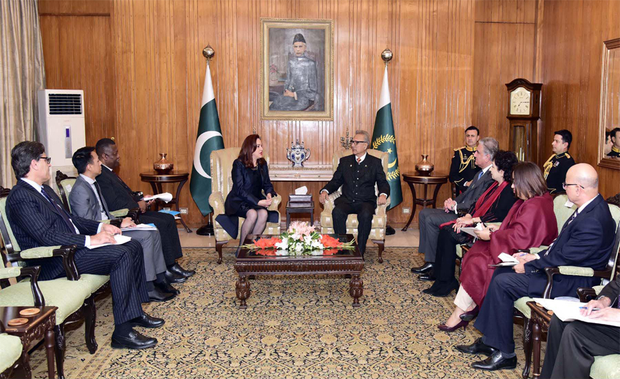 UNGA President Maria Fernanda calls on President Arif Alvi