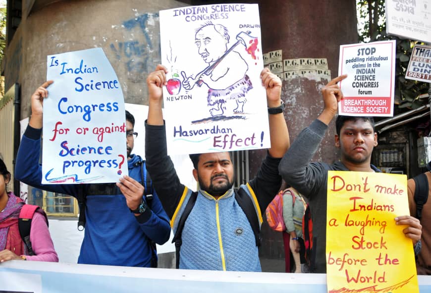 Indian scientists protest congress speakers discrediting works of Newton, Einstein