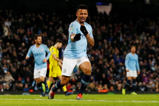 Jesus hits four as City crush Burton 9-0 in League Cup semi-final