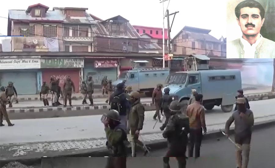 Complete shutdown in IOK on Maqbool Butt’s 35th martyrdom anniversary