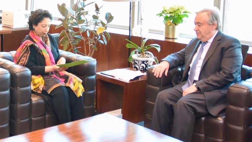 Maleeha Lodhi briefs UN chief on latest situation in Occupied Kashmir