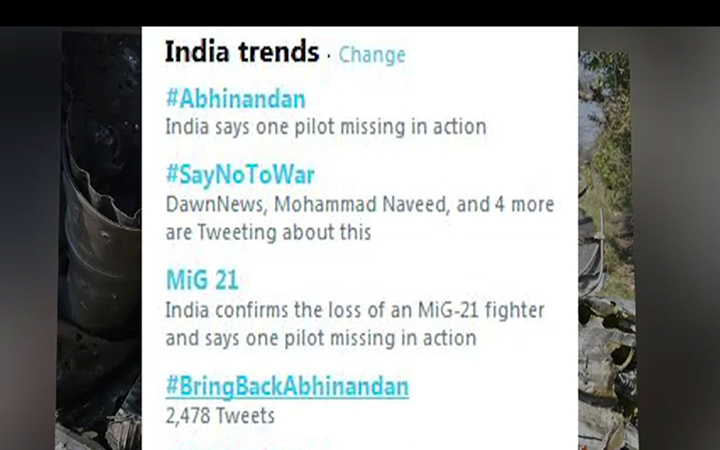 #SayNoToWar becomes top twitter trend in India