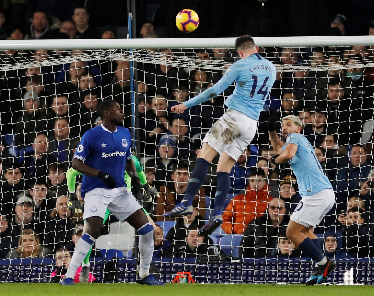 Man City go top of the Premier League with win at Everton