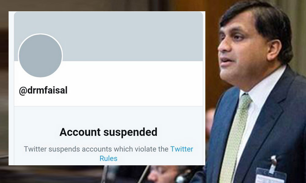 Dr Faisal's personal twitter account suspended on India’s complaint