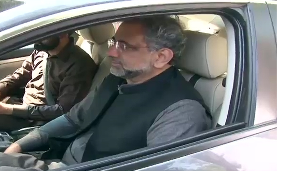 Shahid Khaqan Abbasi records his statement in LNG case