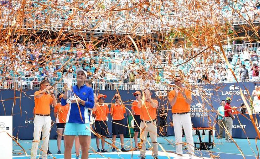 Tennis player Barty beats Pliskova to win maiden Miami Open title