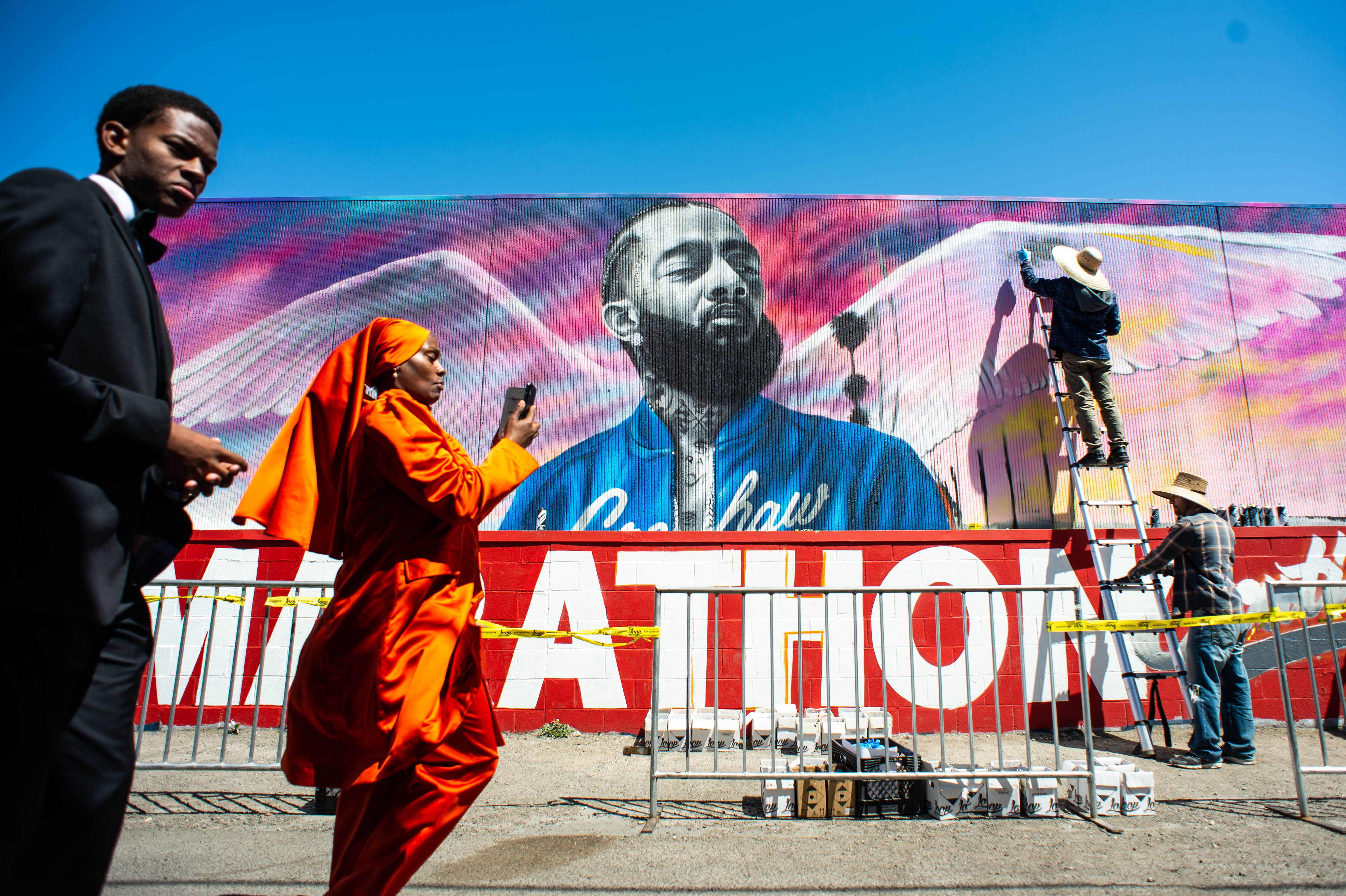 Nipsey Hussle music fans stream into Los Angeles memorial