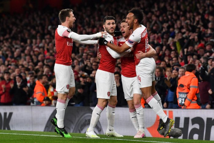 Arsenal take 2-0 advantage over Napoli in Europa League