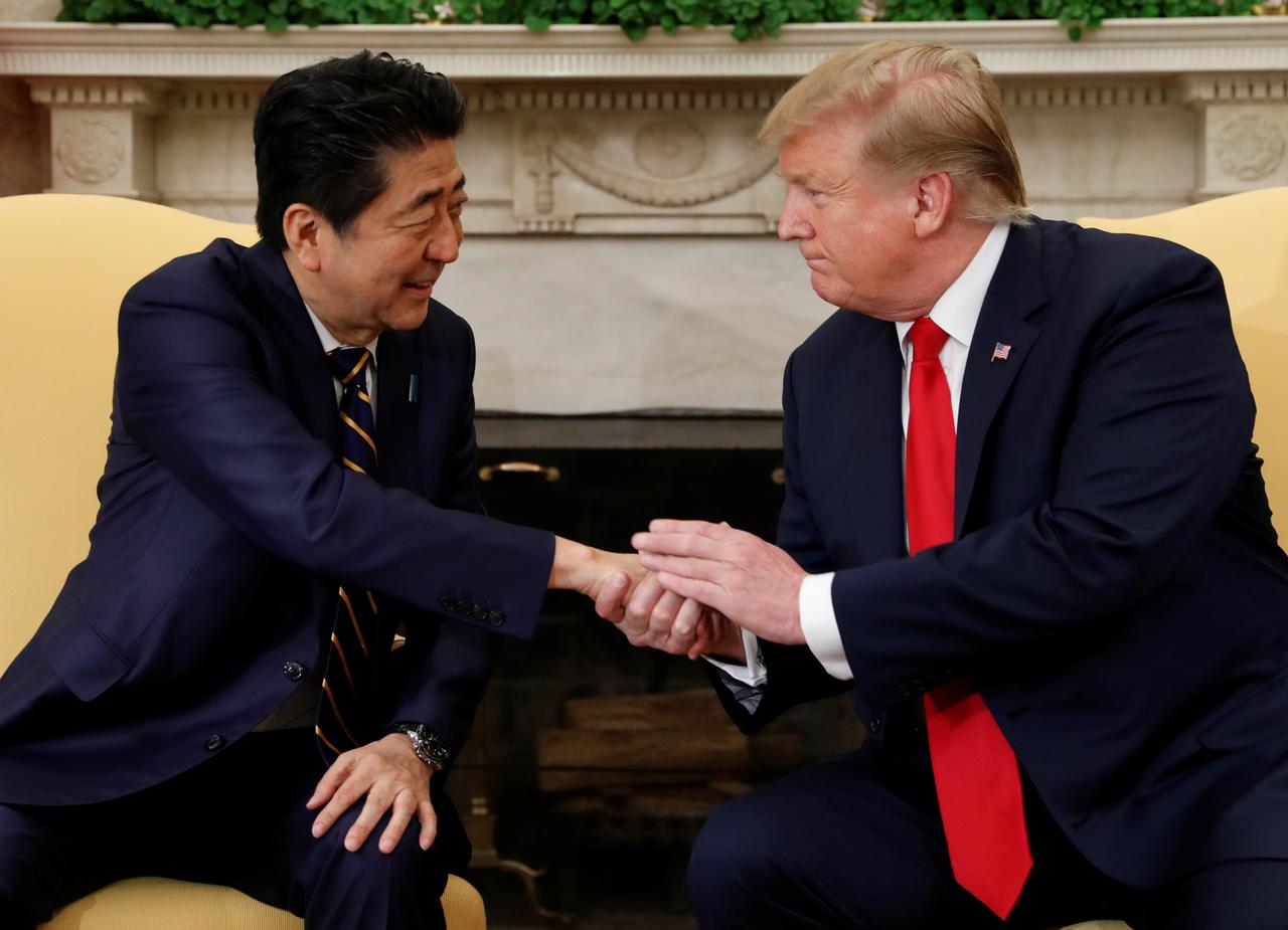 Trump says sees possibility of US-Japan trade deal by May