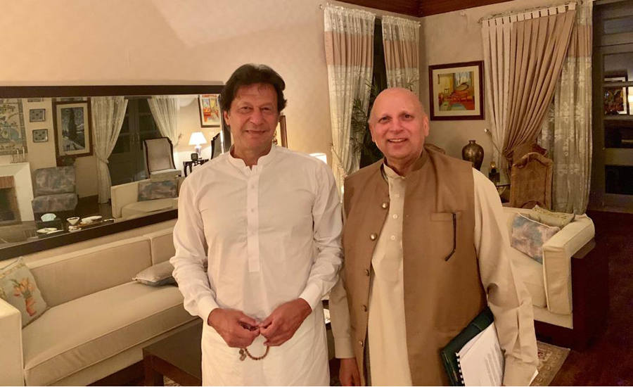 Punjab Governor Ch Sarwar calls on PM Imran Khan in Bani Gala