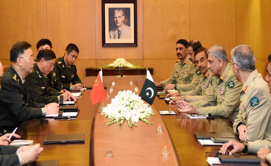 Chinese People’s Liberation Army commander calls on COAS Qamar Bajwa