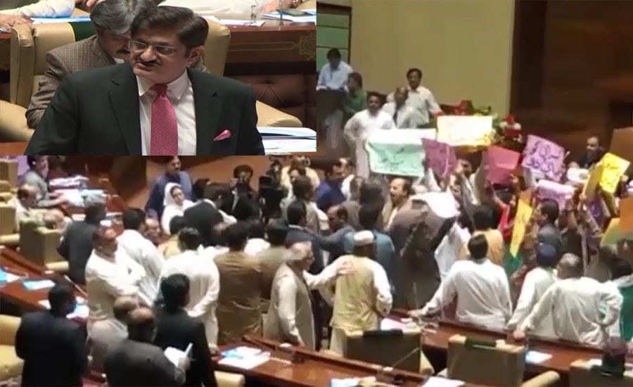 Sindh CM presents Rs1.218 trillion tax-free budget amid rumpus