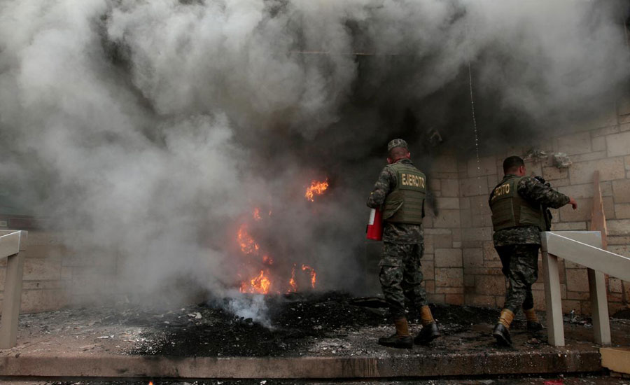 Protesters set fire to US Embassy in Honduras in second day of demonstrations