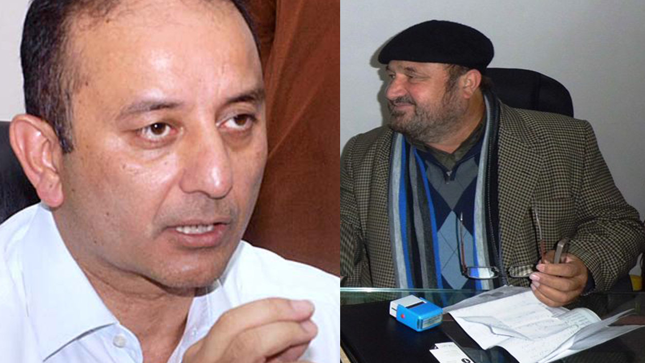 PML-N Senators Sabir Shah, Musadik Malik exchange hot words