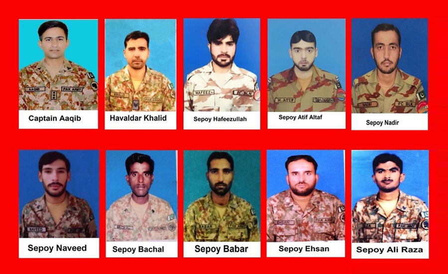 10 soldiers martyred in terrorist attacks in Balochistan and North Waziristan