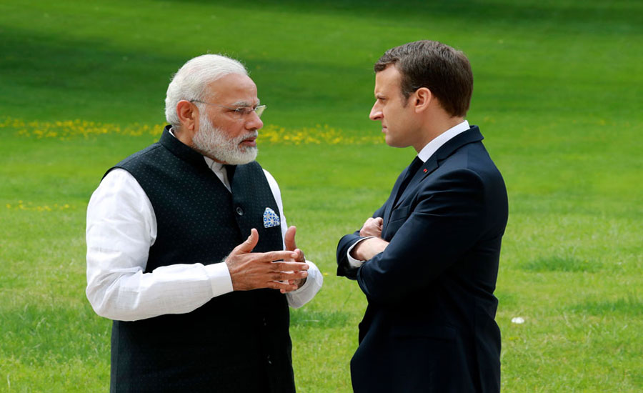 Macron will take up Kashmir with Modi on the sidelines of G-7 summit