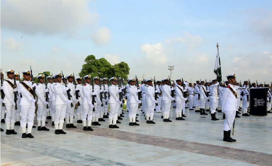 President Arif Alvi confers military awards on Pak Navy officers