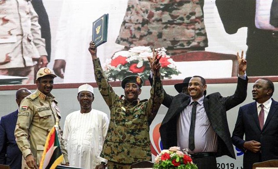 Sudanese army and civilians seal interim power-sharing deal