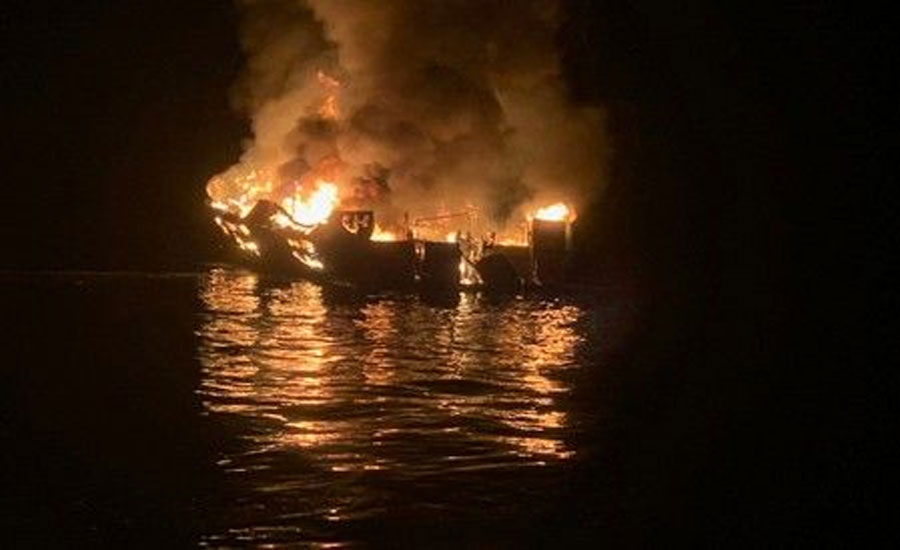 Four dead, 30 missing as fire sinks California dive boat - US Coast Guard