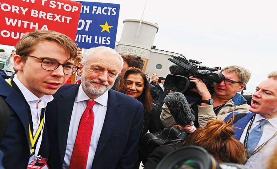 Labour's Corbyn says party to decide Brexit position for 2nd referendum