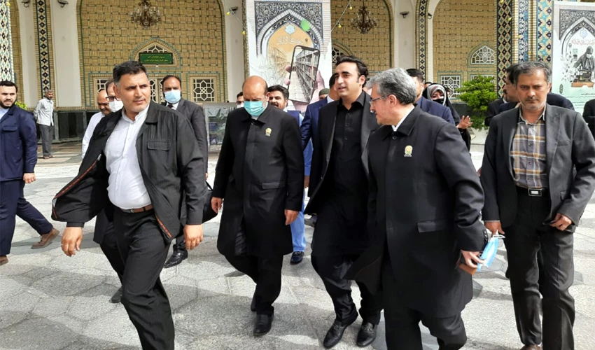 FM Bilawal Bhutto pays respects at Hazrat Imam Raza’s shrine