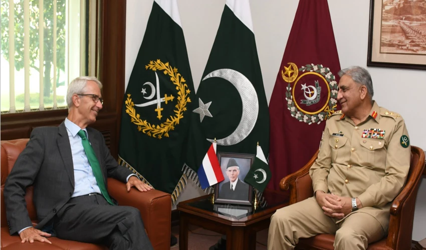 Netherlands Ambassador Wouter Plomp pays farewell call on COAS Qamar Bajwa