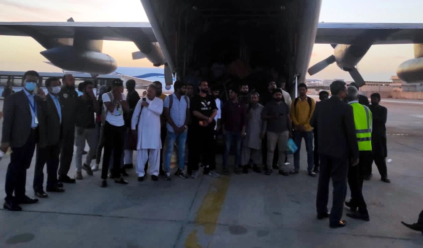 Third batch of 97 Pakistani nationals from Port Sudan arrives in Karachi