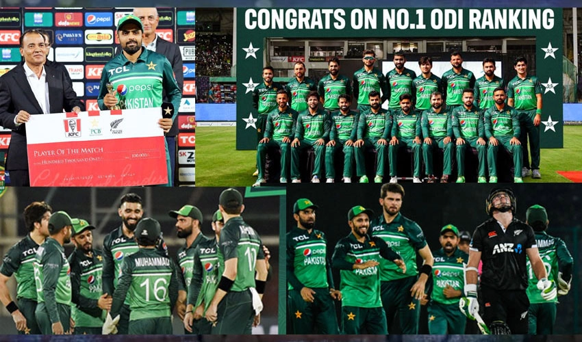 Pakistan climb to top of ODI ranking in 4th win over New Zealand