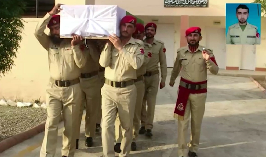 Two martyred soldiers laid to rest with full military honours