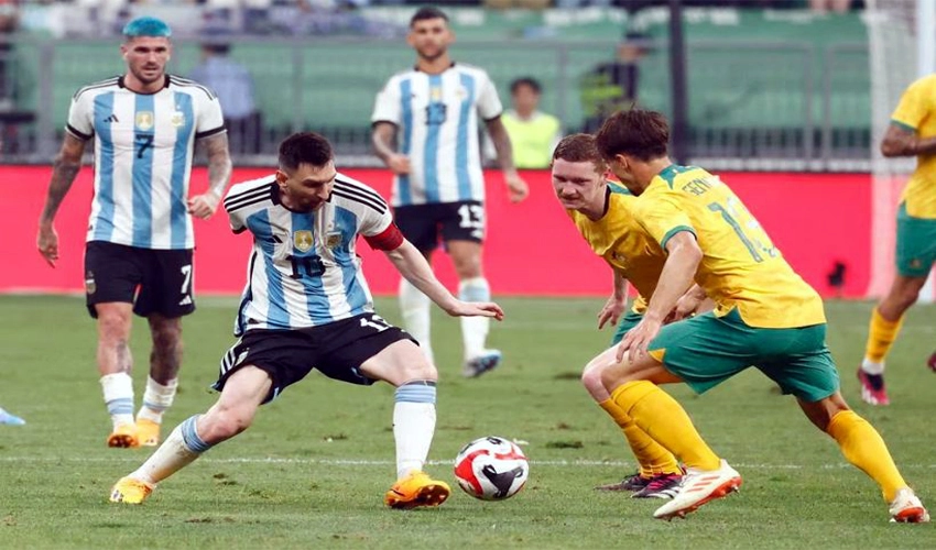 Messi scores rapid goal as Argentina down Australia in Beijing friendly