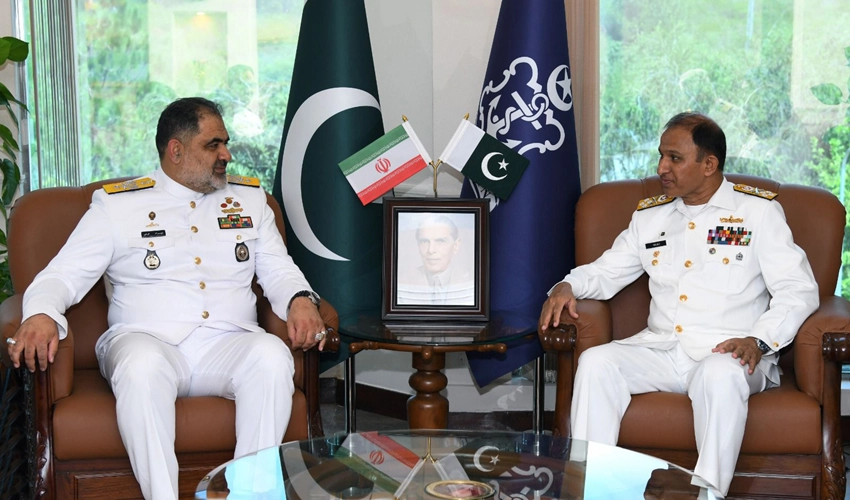 CNS Amjad Niazi, Iranian Navy commander discuss maritime security in region