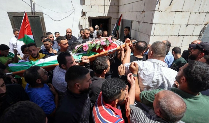 Mourners bury Palestinian martyred by Israeli settlers in occupied West Bank