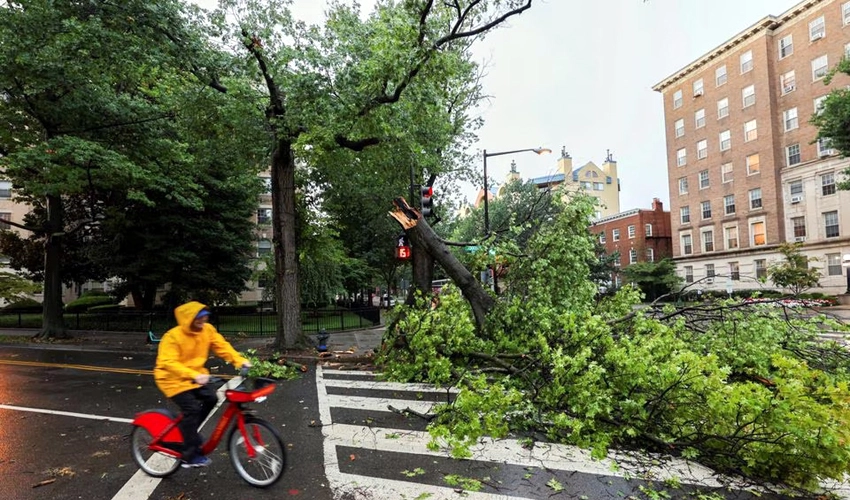 Two dead, thousands without power as storms batter eastern US