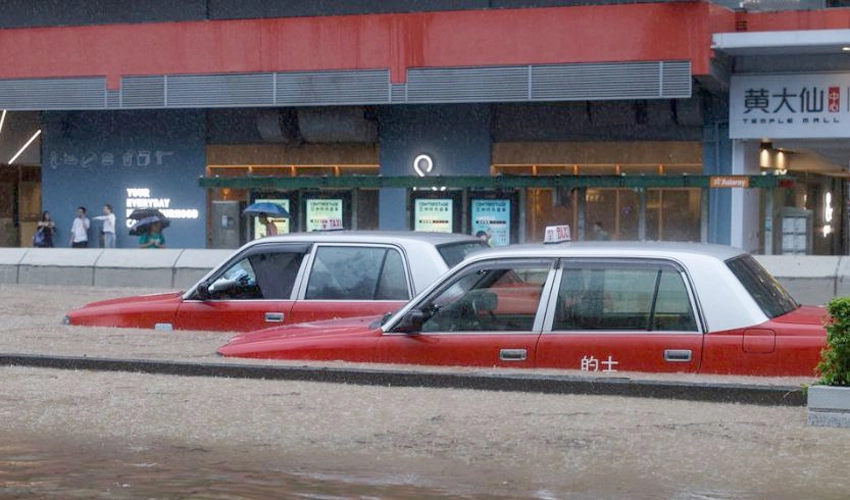 Hong Kong drenched by heaviest rain since records began 140 years ago