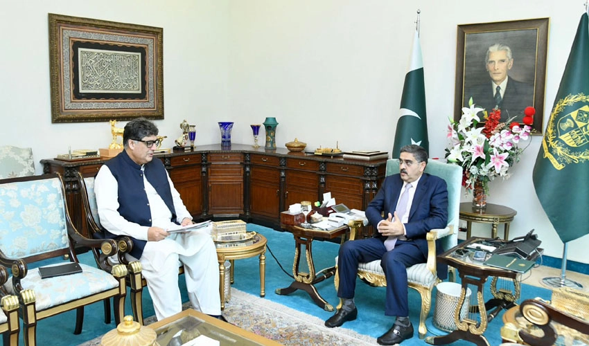 Fawad Hassan Fawad calls on PM Kakar