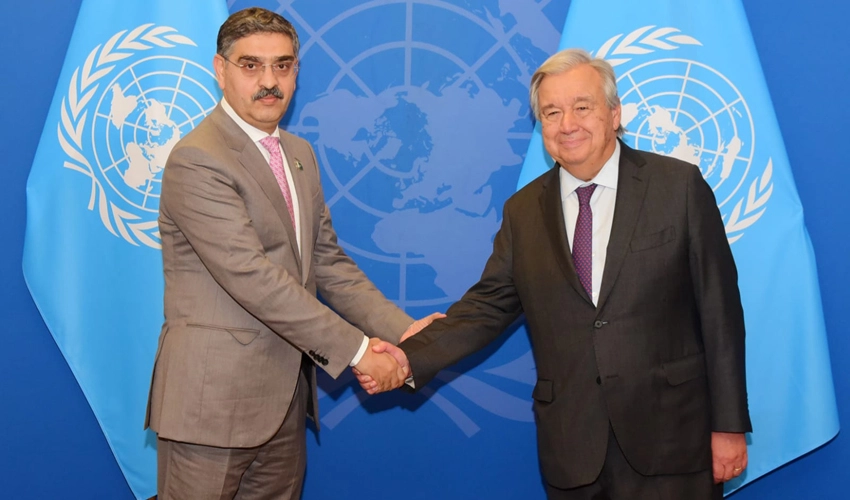 Caretaker PM Kakar briefs UNSG Antonio Guterres about establishment of SIFC for economic recovery