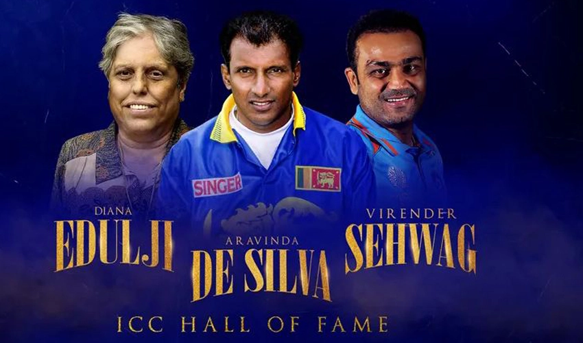 Sehwag, de Silva and Edulji go into Cricket Hall of Fame