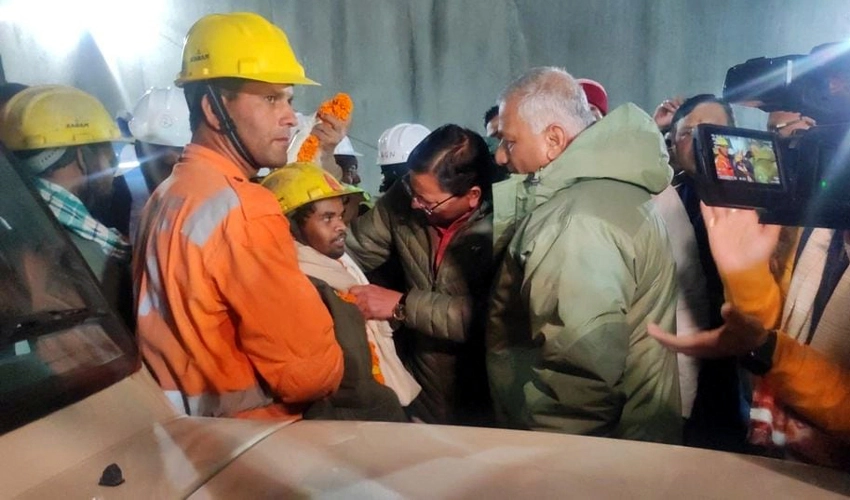 All 41 Indian workers trapped in tunnel for 17 days rescued: minister