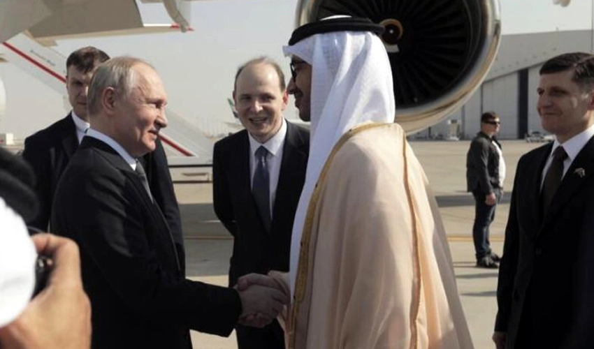 Russian President Putin lands in Abu Dhabi on Middle East visit