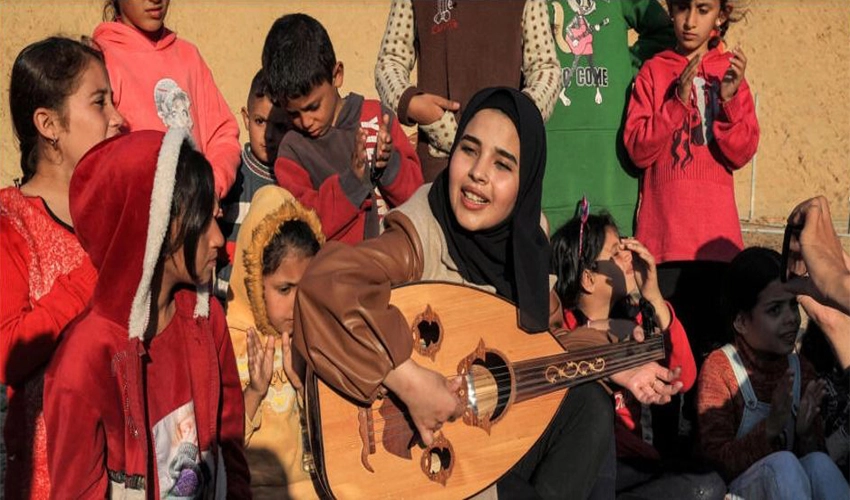 Music gives Gaza children respite from horrors of war