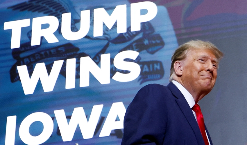 Iowa caucus 2024: Trump cements frontrunner status to face Biden with record win